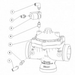 VALVULA GLOBO PLASTIC HIDRAULICA 3X2X3 EQUIPADA CON SOLENOIDE