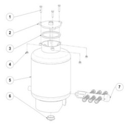 FILTRO DE ARENA BRAZOS COLECTORES DE 350 MM
