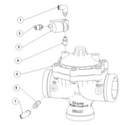VALVULA GLOBO PLASTIC HIDRAULICA 3X2X3 EQUIPADA CON SOLENOIDE