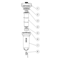FILTRO SENIOR DE ANILLAS DE 3 CENTRIFUGADOR CONEXION VIC