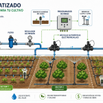 Automatización en sistemas de riego: ventajas y componentes 
