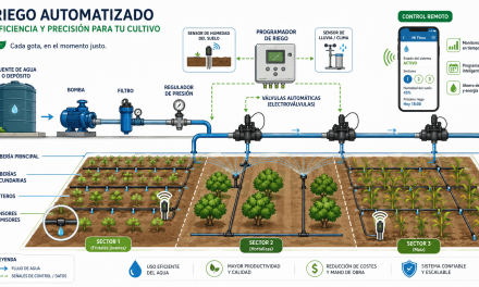 Automatización en sistemas de riego: ventajas y componentes 